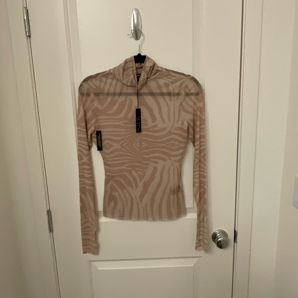 AFRM Tan Zebra Print Hoodie